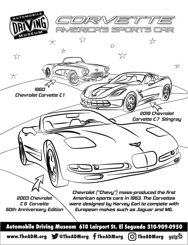 Corvette coloring page