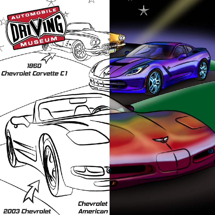 chevy corvette coloring pages