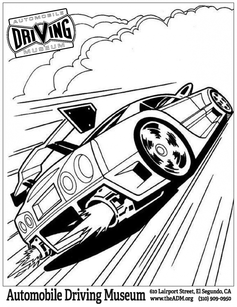 Hot Wheels Garage coloring page 1