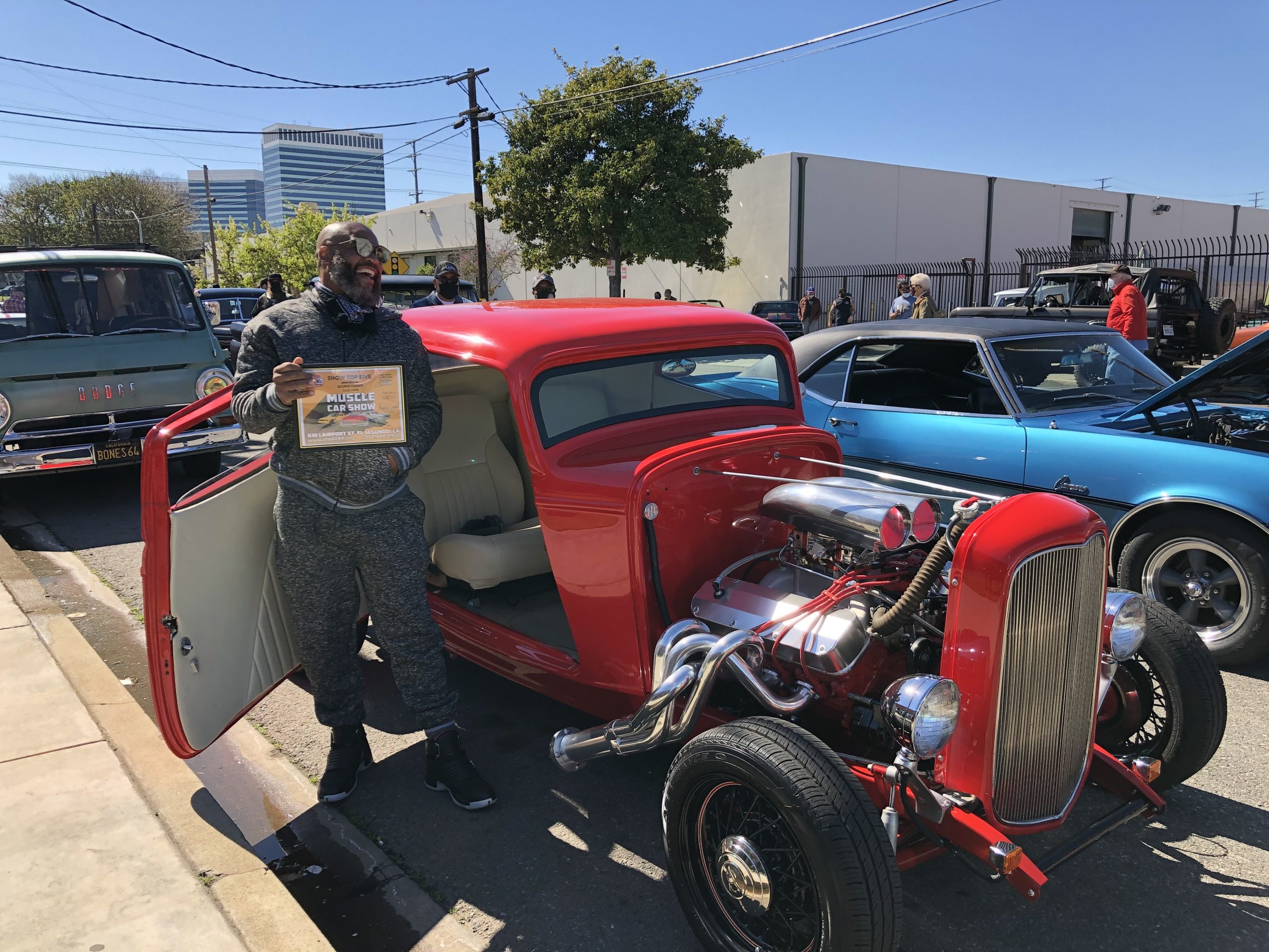 George Harris and his 1932 Ford.