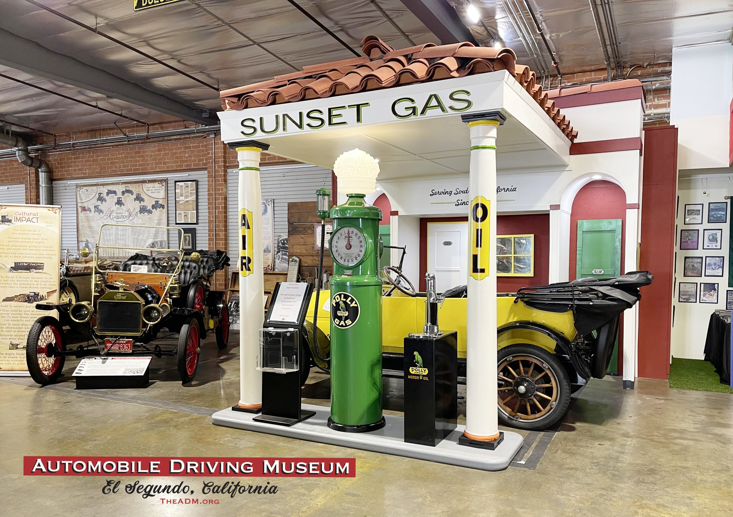 Sunset Gas Station at the ADM - Automobile Driving Museum