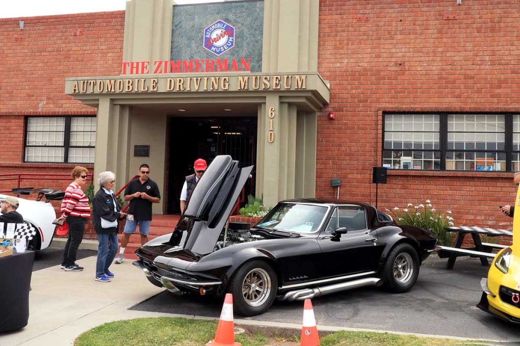 Corvettes on display outside the ZADM